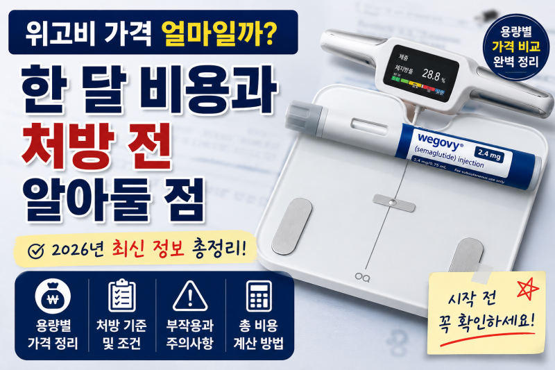 위고비 가격 얼마일까? 한 달 비용과 처방 전 알아둘 점