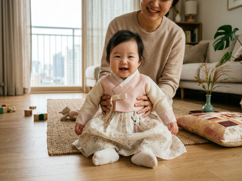 아기 추석 한복 사이즈 고르는 법과 구매 vs 대여 계산