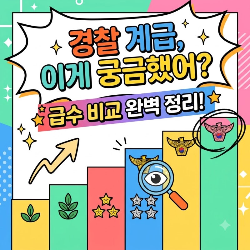 경찰 계급도 급수 비교, 일반 공무원과 어떻게 다를까요?