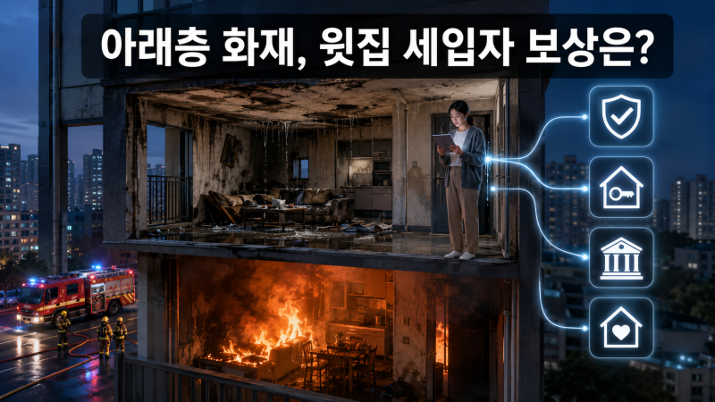 아래층 화재로 윗집 세입자가 피해를 봤다면 누구에게 보상받을까?