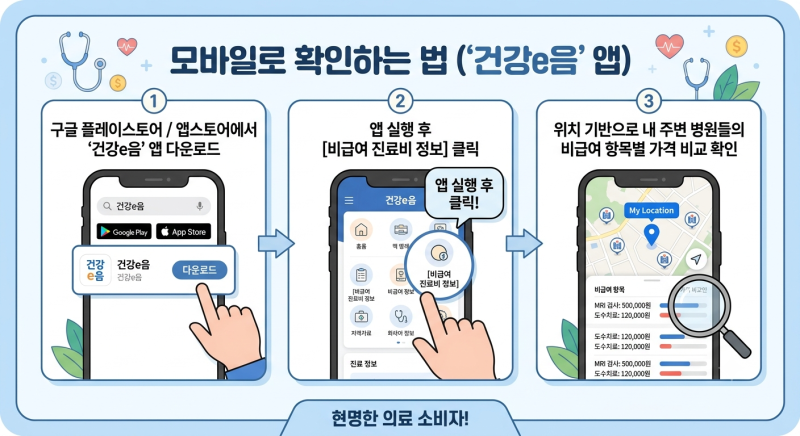 병원마다 가격 다른 비급여 진료비! 1분 만에 동네 병원 가격 비교하는 법 (심평원 비급여 조....