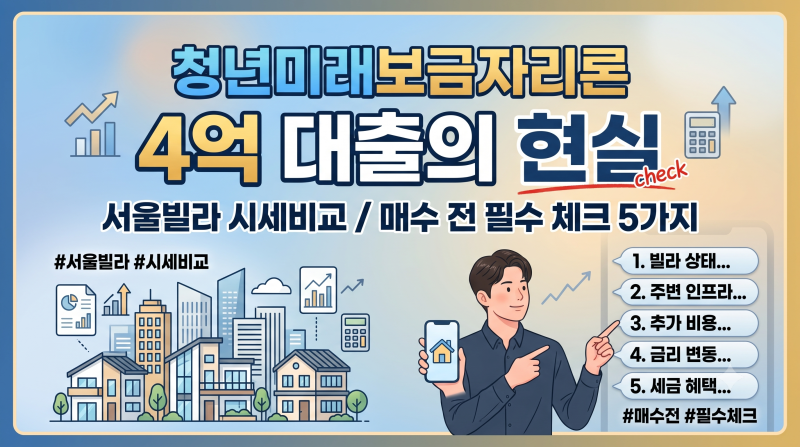청년미래보금자리론 4억대출의 현실: 서울빌라 시세비교와 매수 전 체크리스트 5가지