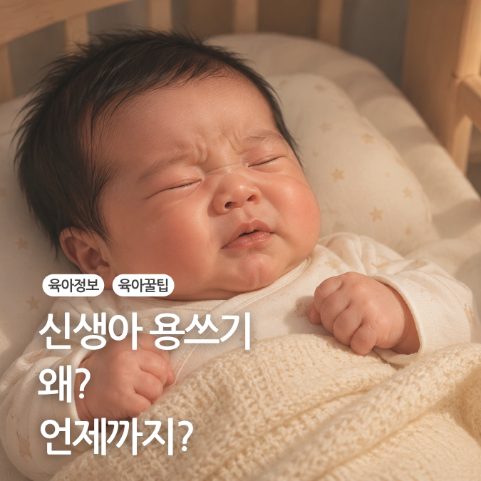신생아 끙끙 배앓이 증상 용쓰기 시기 영아산통 잠투정 구분법