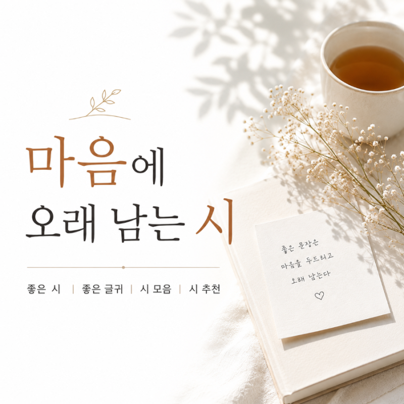 필사 하기 좋은 시 모음 좋은 글귀 마음에 오래 남는 시 추천