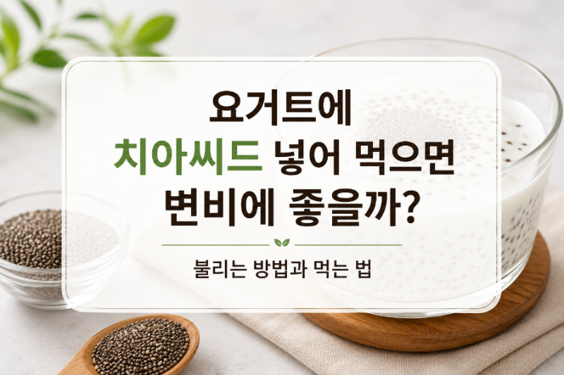 요거트에 치아씨드 넣어 먹으면 변비에 좋을까? 불리는 방법과 먹는 법