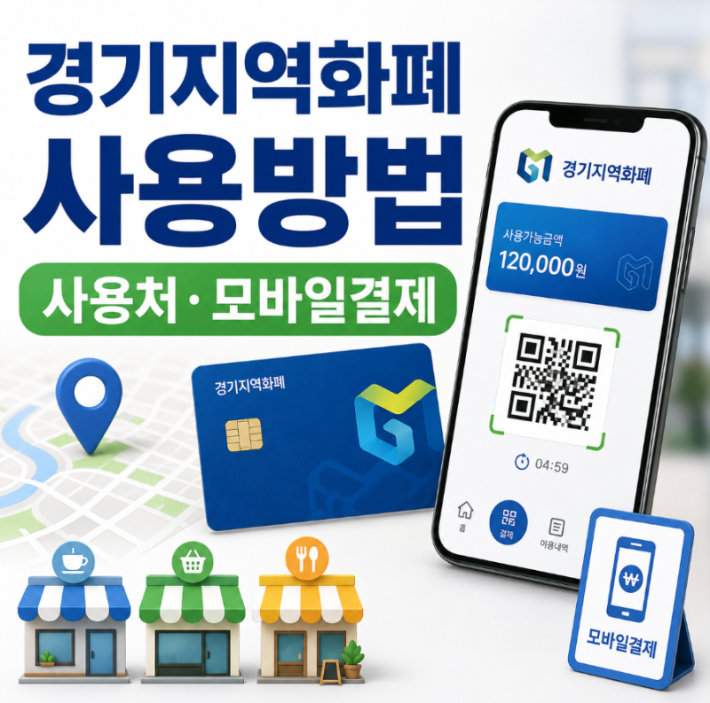 경기지역화폐 사용방법, 사용처확인 모바일결제는 이렇게