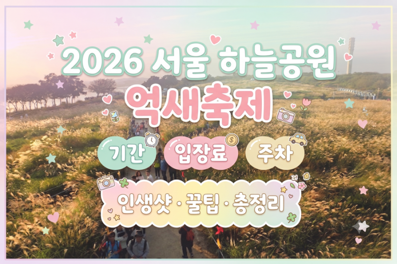 2026 서울 하늘공원 억새축제 기간 입장료 주차 인생샷 꿀팁 총정리
