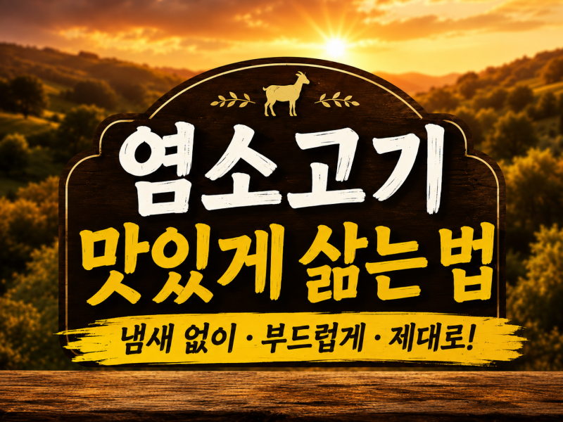 염소 삶는법｜5kg 기준 3단계로 쉽게 정리