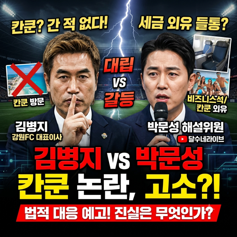 김병지 “칸쿤 간 적 없다” 박문성 고소했나?