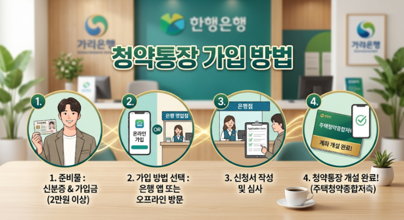 청약통장 가입 방법과 국민주택/민영주택 차이점을 알아보자!