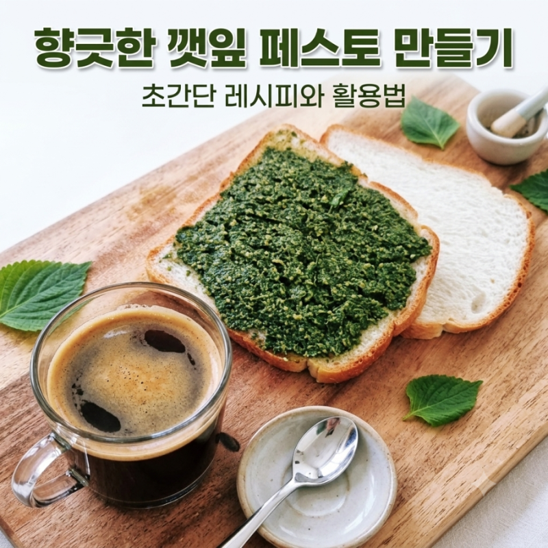 바질 대신 깻잎으로 페스토를? 향긋하고 고소한 깻잎페스토 레시피