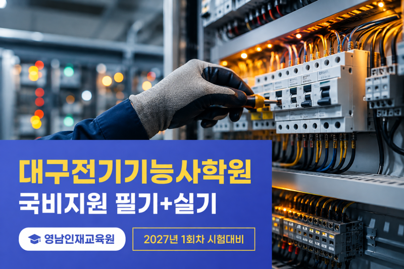 대구 전기기능사학원 추천 학원비무료 국비지원 실기 영남인재교육원