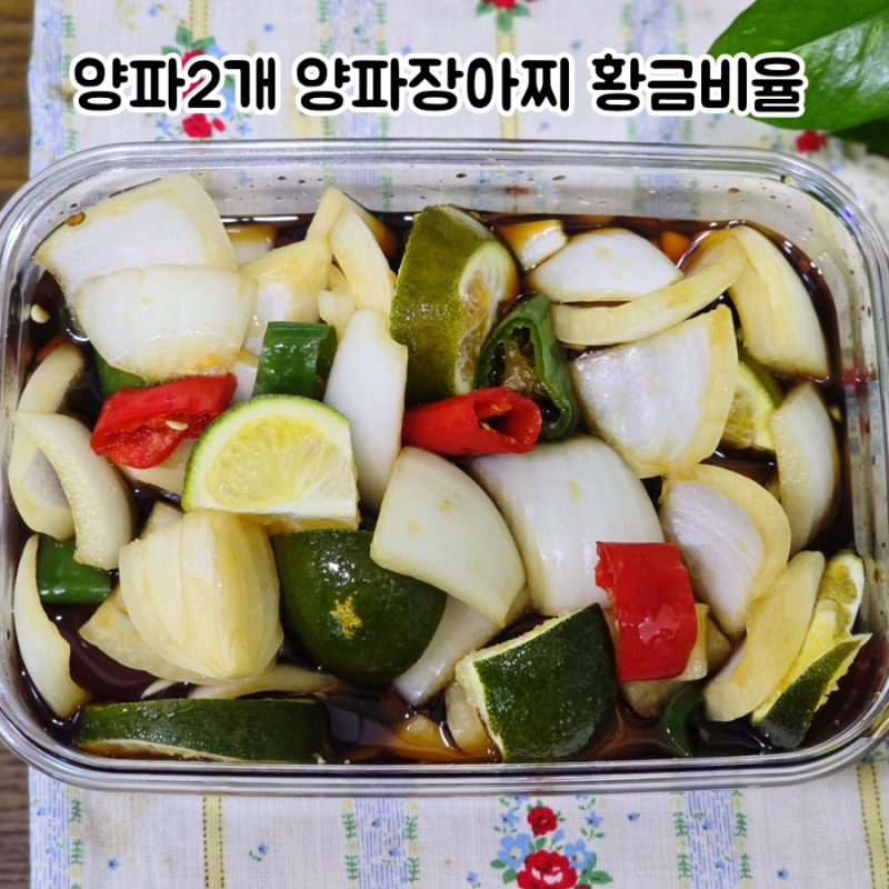 양파장아찌 황금레시피 양파 2개 간장 식초 황금비율