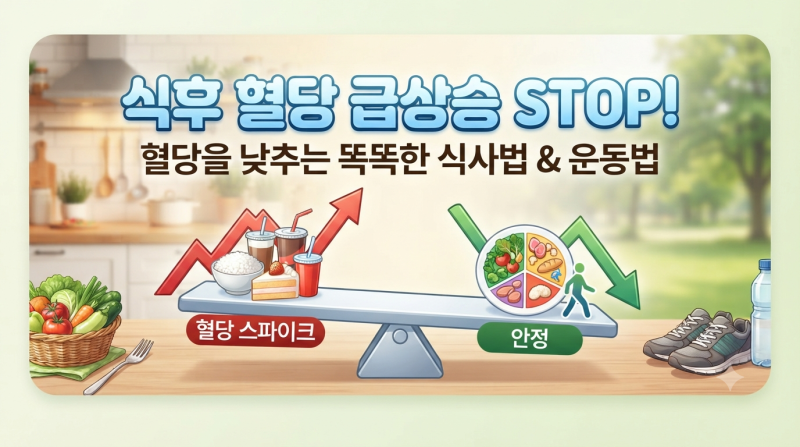 혈당스파이크, 식후 혈당 낮추는 방법 총정리