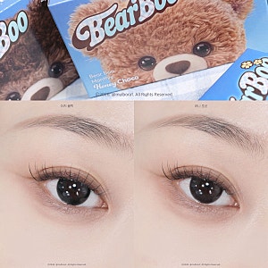 Chuu LENS 츄렌즈 베어부 원데이 더치블랙 & 허니초코 착용감 + 직경큰렌즈 솔직후기
