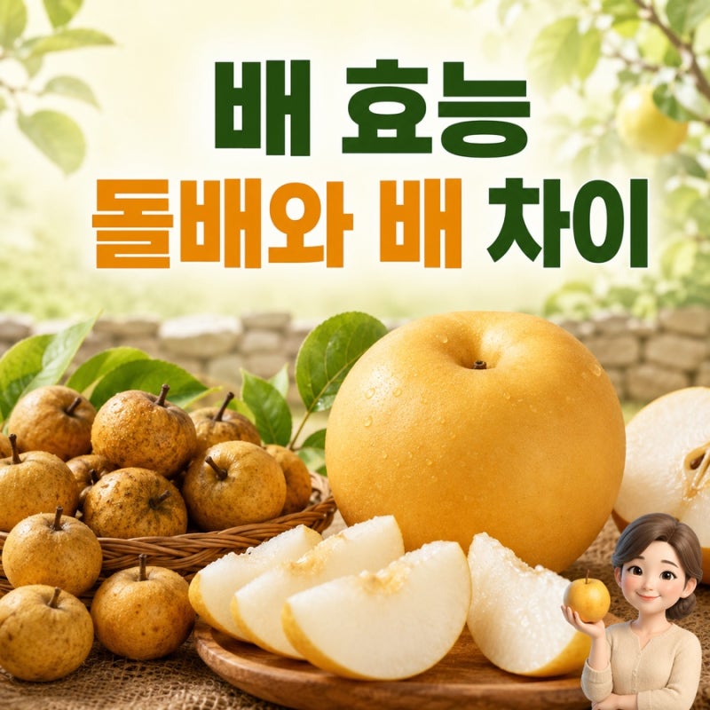 배 효능 6가지와 먹는 법｜돌배와 일반 배 차이까지