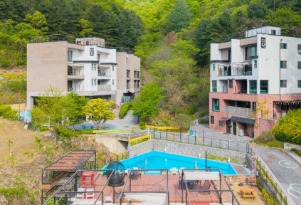 홍천 숙소 펜션 더오딘리조트 수영장, 스파, 오션월드 가성비 총정리