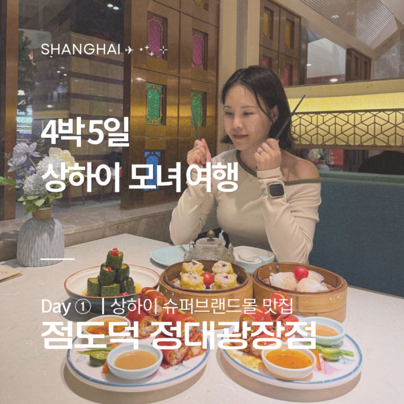 4박 5일 상하이 여행 | 상해 점도덕 정대광장점 홍미창펀 딤섬 맛집 고덕지도 바이두지도