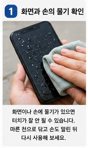 스마트폰 터치가 갑자기 안 될 때 해결 방법