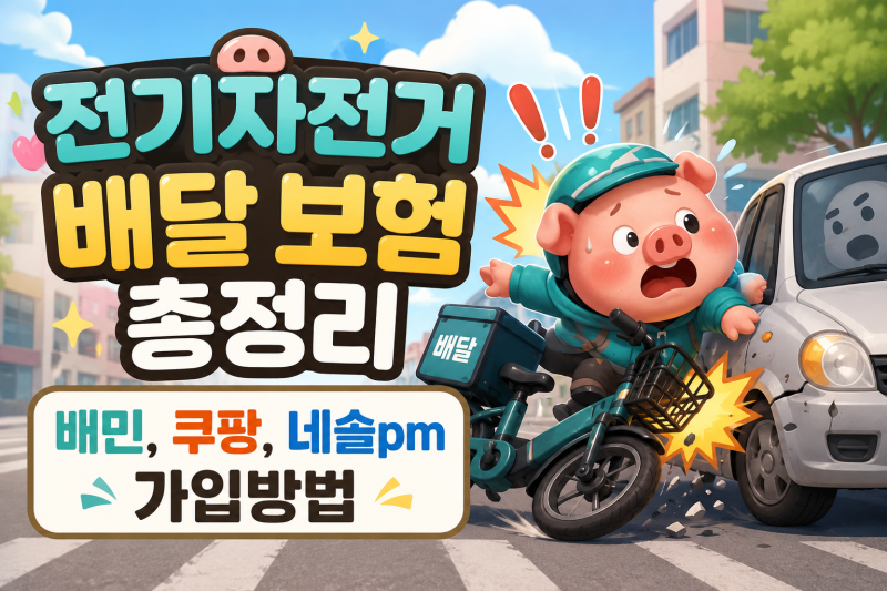 전기자전거 배달 및 일반 보험! 간단요약 정리 (Feat.. 배민, 쿠팡이츠, 네솔pm보험)