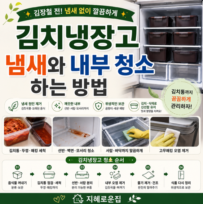 김치냉장고 냄새와 내부 청소하는 방법, 김치통부터 선반까지