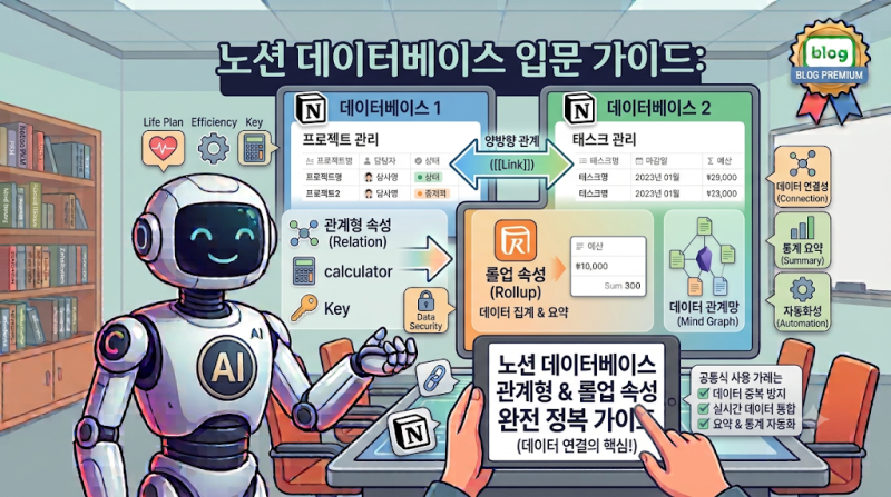 노션 데이터베이스 관계형(Relation) & 롤업(Rollup) 속성 완전 정복 가이드: 엑셀 VLOOKUP보다 쉬운 ....