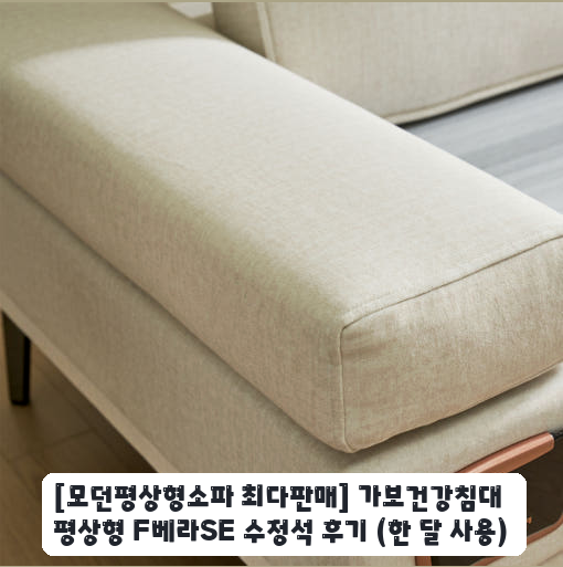 업소용 가보건강침대 평상형 소파 SE 한 달 사용기