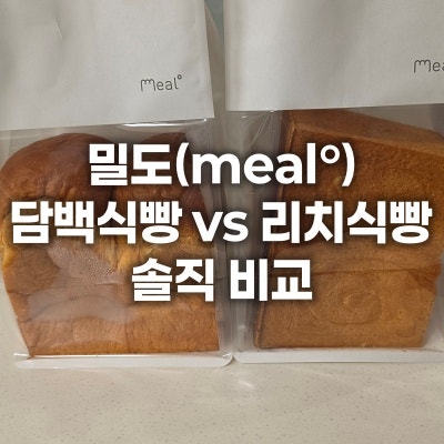평촌 롯데백화점 밀도(meal°) 담백식빵 vs 리치식빵 솔직 비교