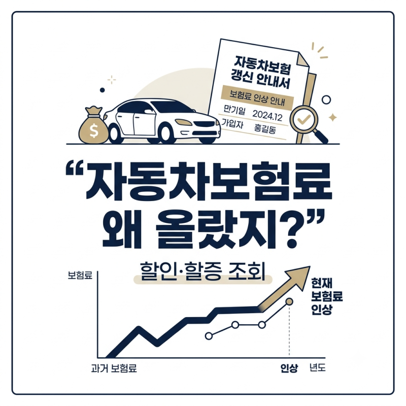 자동차보험료 할인·할증 조회, 갱신보험료 왜 올랐는지 확인하는 법