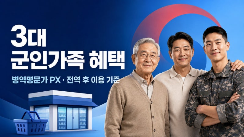 병역명문가면 가족도 PX 이용할까? 전역 후 영외 군마트 이용기준