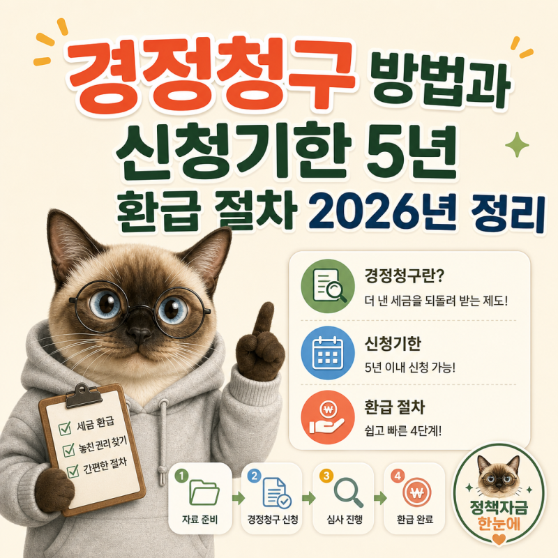 경정청구 방법과 신청기한 5년 환급 절차 2026년 정리