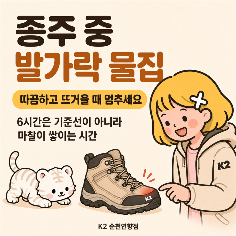 종주 중 발가락 물집, 터뜨려도 될까? 6시간 이상 산행 대처법