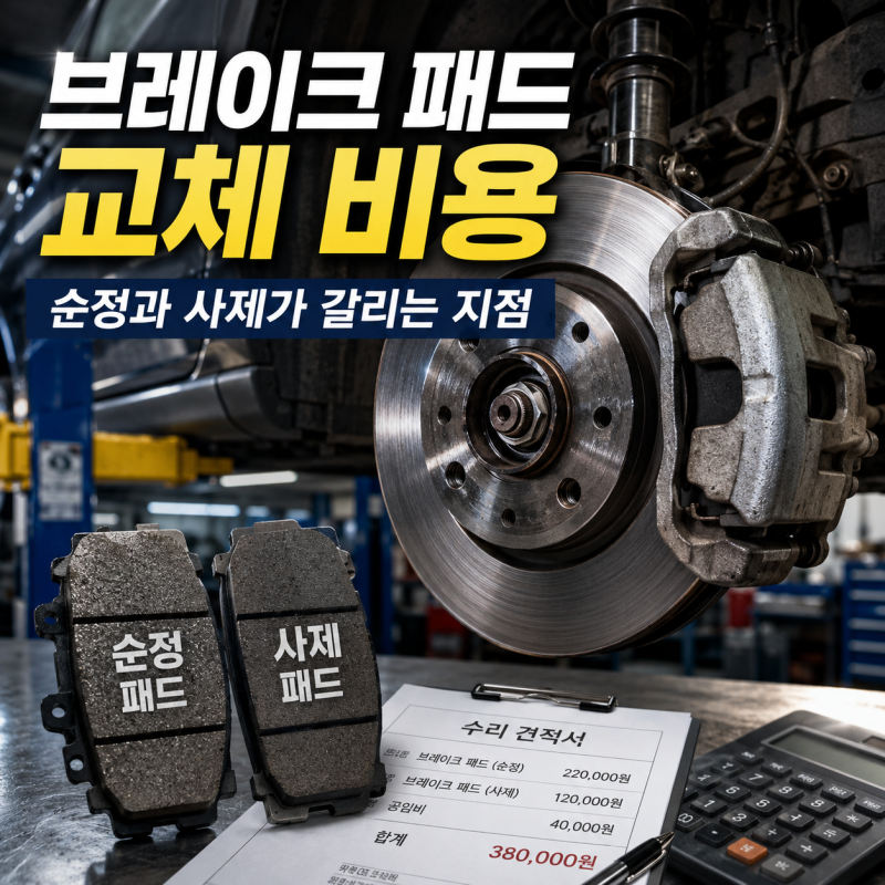 브레이크 패드 교체 비용, 순정과 사제가 갈리는 지점