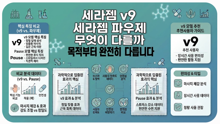 세라젬 v9 세라젬 파우제 무엇이 다를까 목적부터 완전히 다릅니다