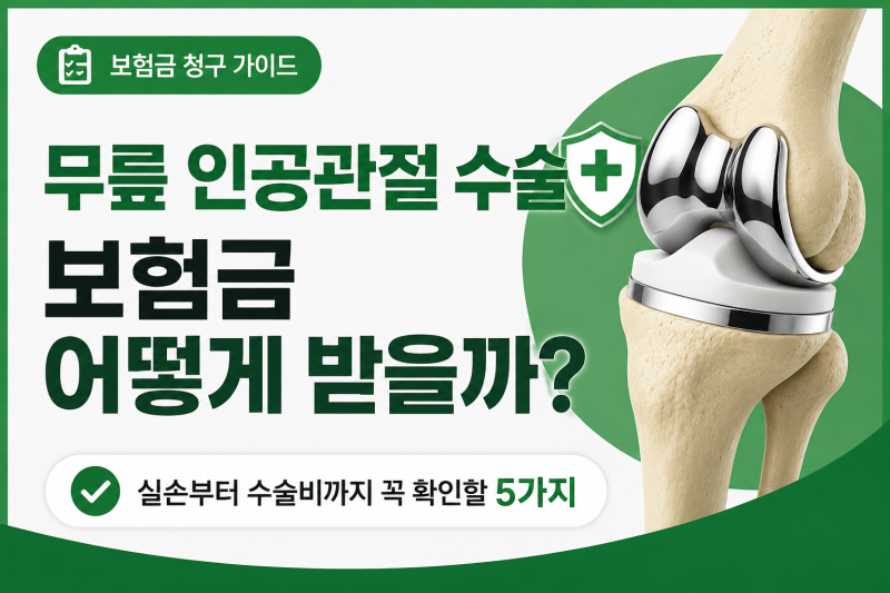 무릎 인공관절 수술보험금 어떻게 받을까?