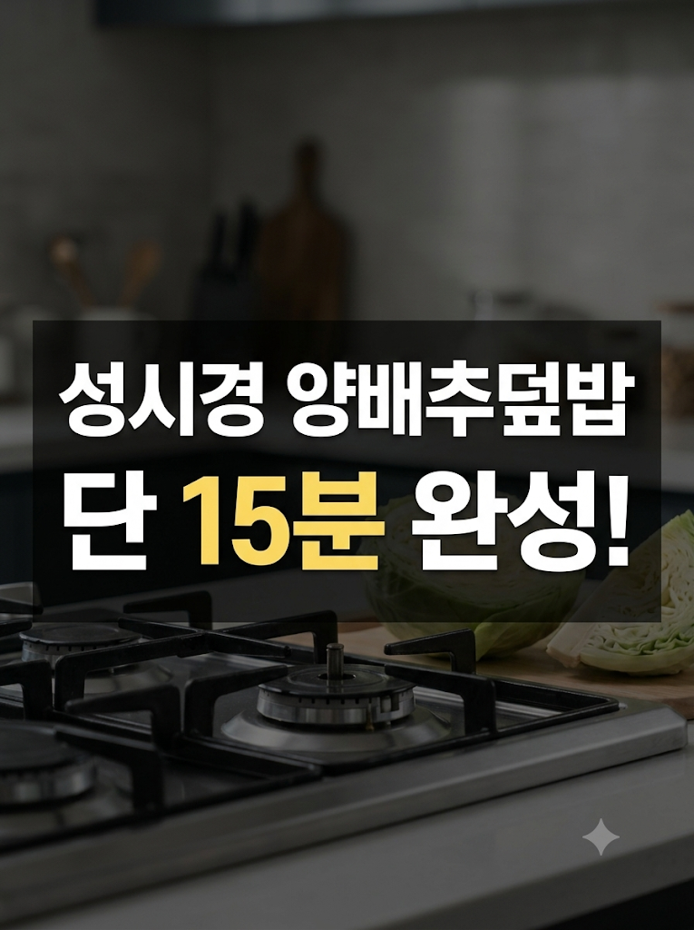 성시경 양배추덮밥 레시피 대패삼겹살 활용 초간단 양배추 요리 총정리