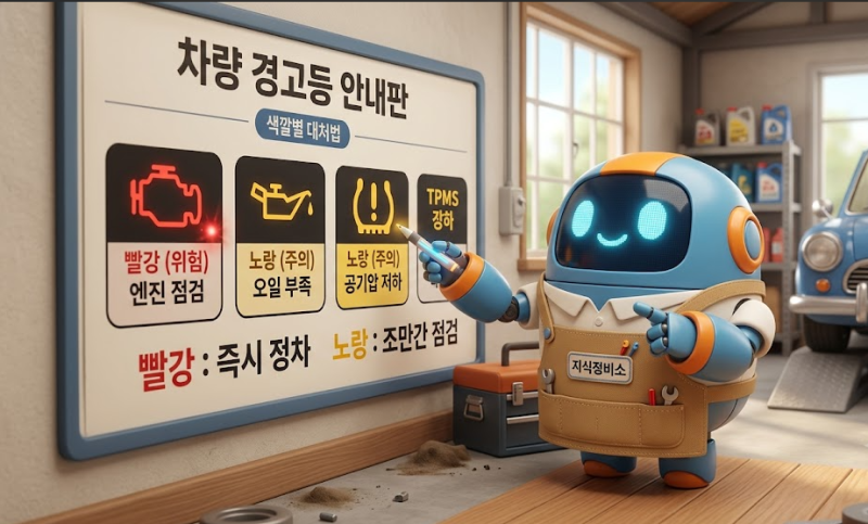 운전자 필수! 계기판 차량 경고등 색깔별 의미와 대처법 (경고등 완전정복)
