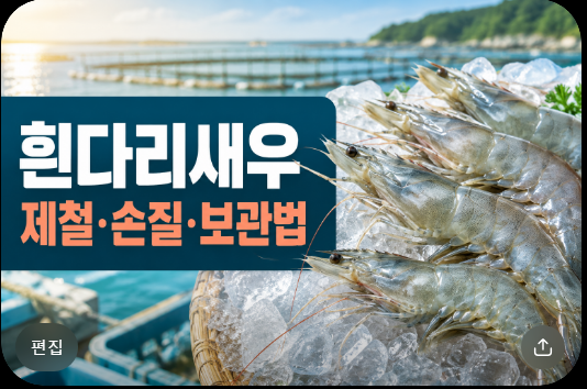 흰다리새우 제철은 언제? 출하시기부터 손질·보관·먹는 법까지