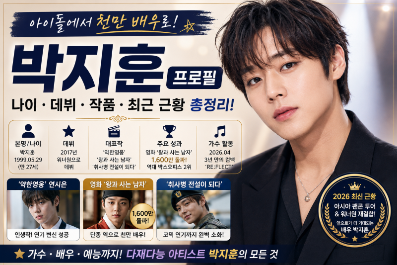 박지훈 프로필 총정리 나이 워너원 약한영웅 왕과 사는 남자 취사병 최근 근황