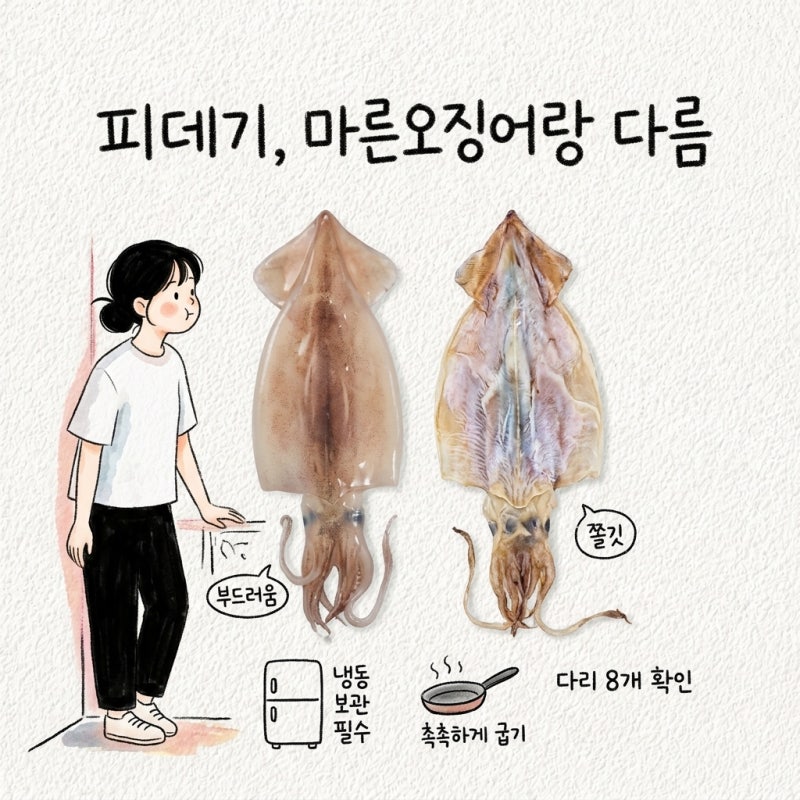 피데기 뜻과 차이 알고 보관법 굽는법 먹는법 고르는법