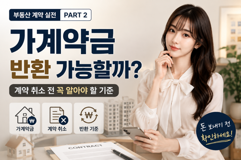 부동산 가계약금 반환 가능할까? 계약 전 꼭 알아야 할 기준