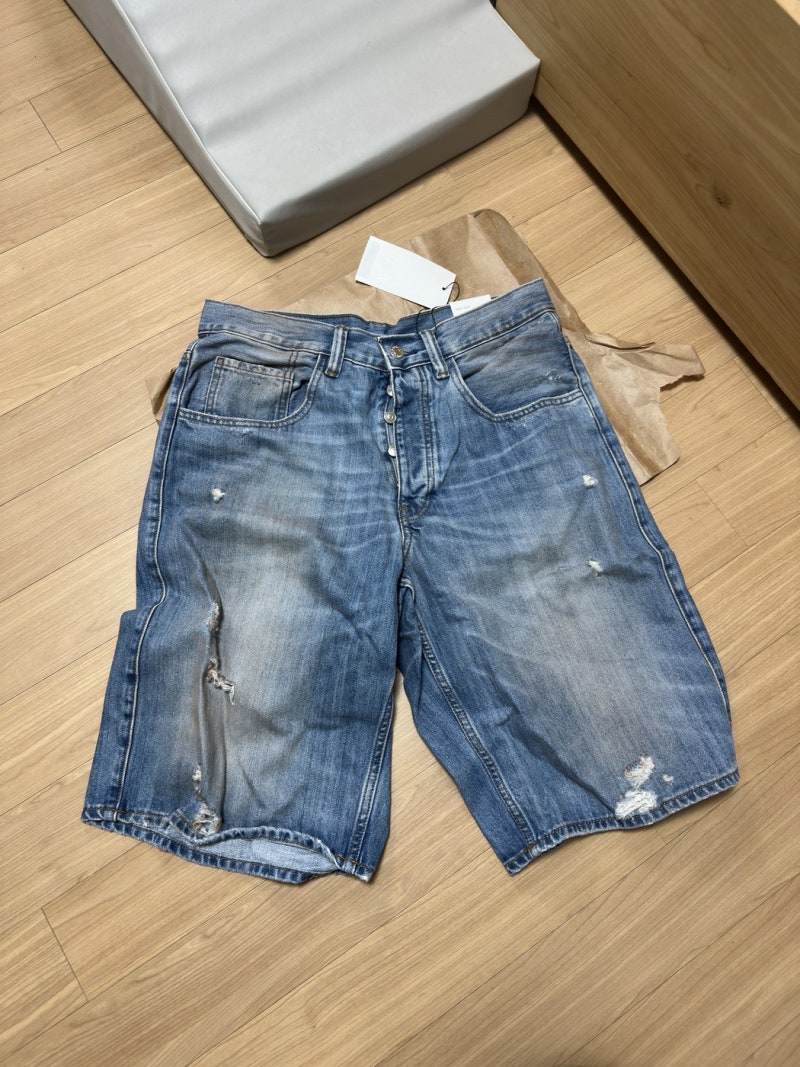 자라 반바지 남성 사이즈 배기 숏 데님 반바지 실사용 리뷰 – 워싱 디테일까지 자세히 봤어....