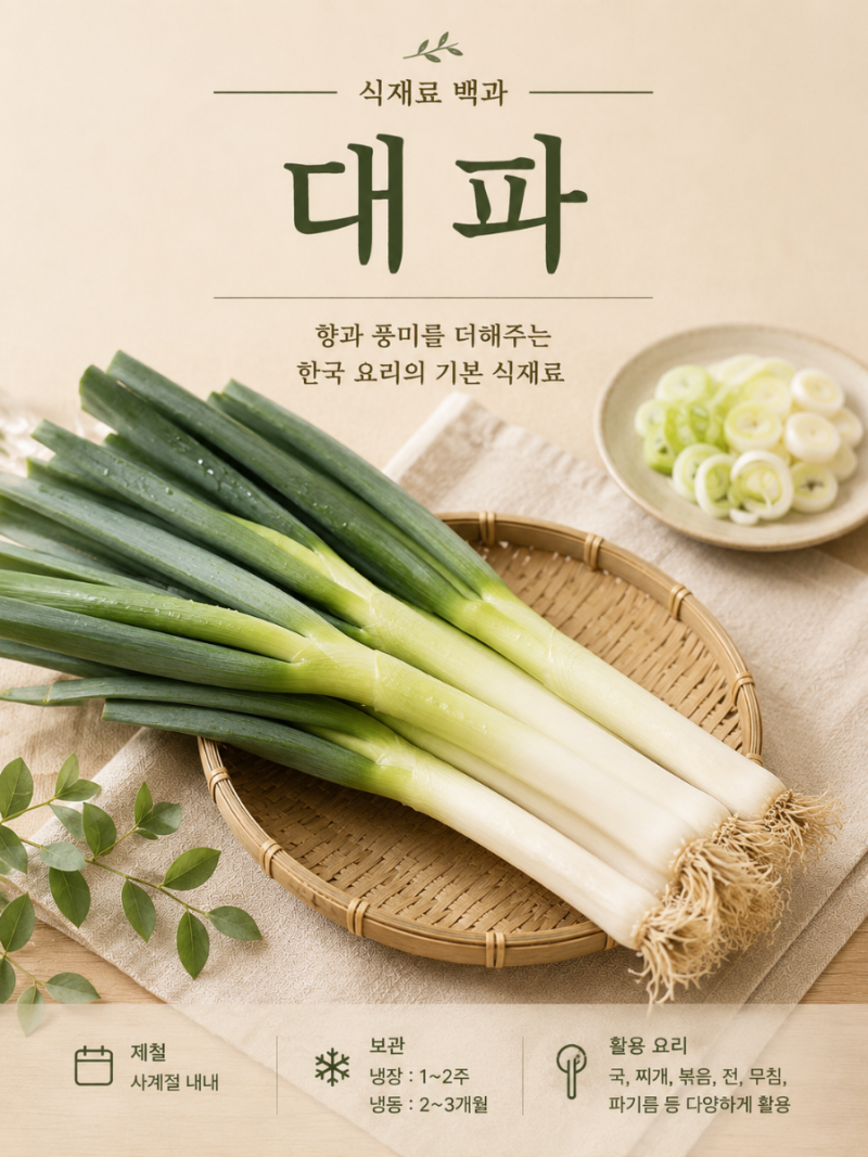 대파 보관법 냉동보관부터 손질까지, 오래 두고 먹는 방법