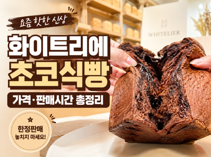 화이트리에 초코식빵 가격·파는곳·판매시간, 요즘 핫한 신상 먹는법 총정리