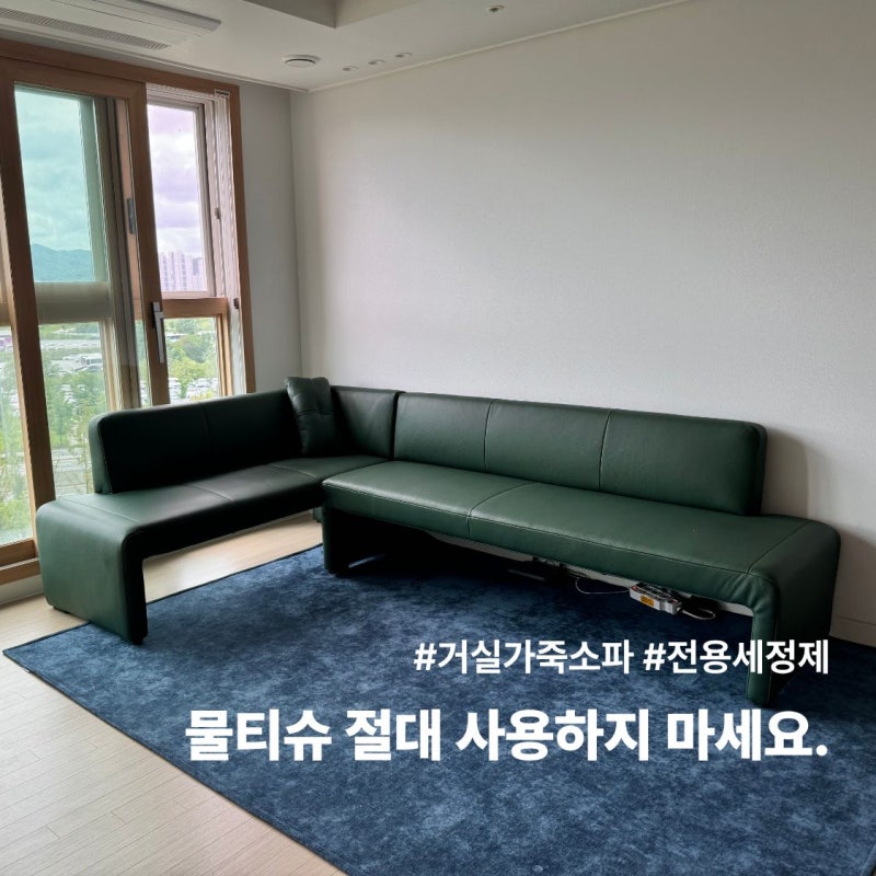 거실 가죽 소파, 물티슈로 절대 닦지마세요! 전용 세정제를 사용해야하는 이유