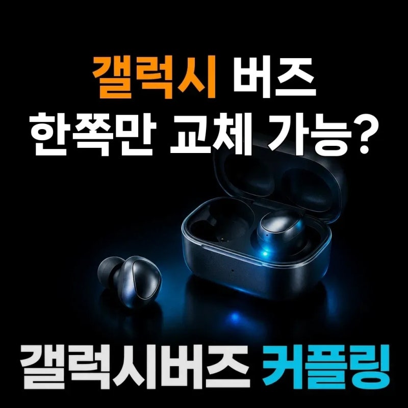 갤럭시 버즈 한쪽을 잃어버렸다면 하나만 새로 사면 될까?