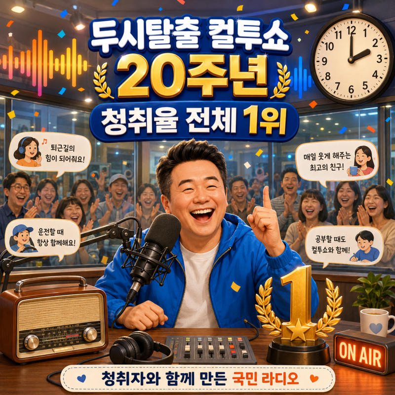 두시탈출 컬투쇼 20주년, 청취율 1위 비결은? 김태균과 청취자가 만든 국민 라디오