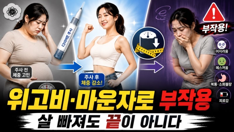 위고비·마운자로 부작용 총정리｜흔한 증상부터 바로 병원 가야 하는 신호까지