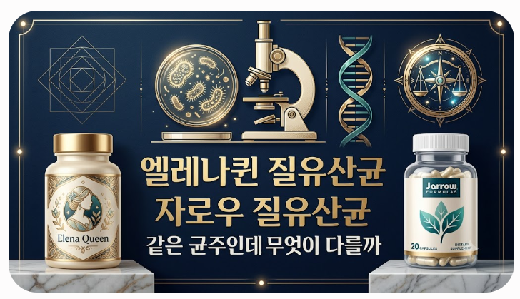 엘레나퀸 질유산균 자로우 질유산균 같은 균주인데 무엇이 다를까