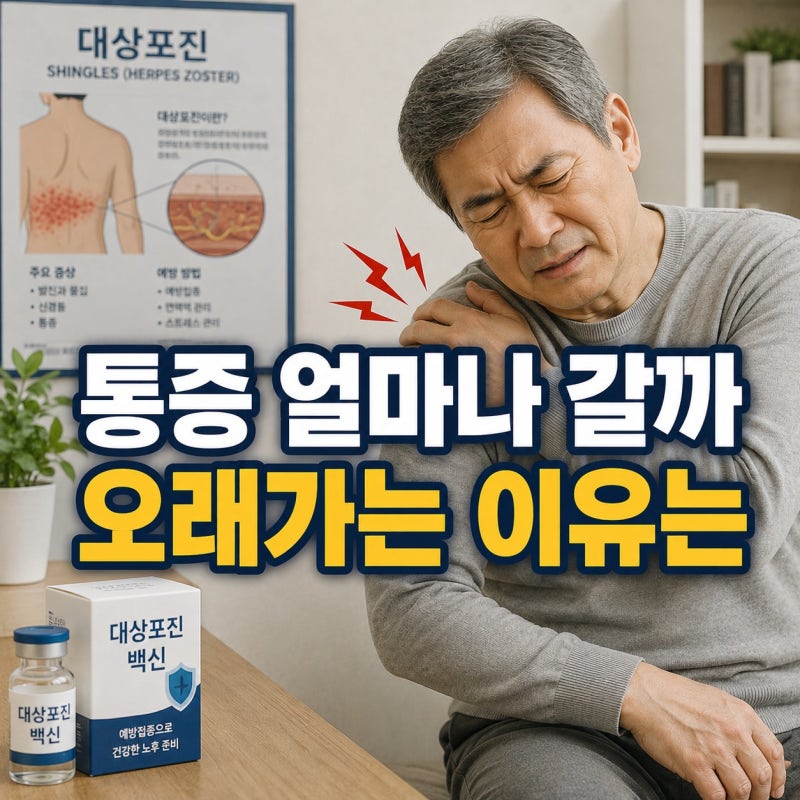 대상포진 통증 얼마나 갈까? 회복 기간과 오래가는 이유
